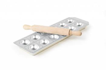Moulé à Ravioli - Aluminium - 12 Moules - 335x114x22(h)mm Moulé à Ravioli - Aluminium