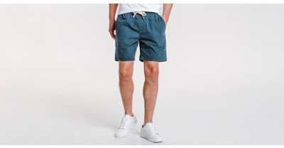 Bermuda élastiqué court Bleu Homme