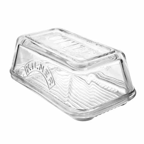 Beurrier en verre transparent Kilner 17 x 10 x H7