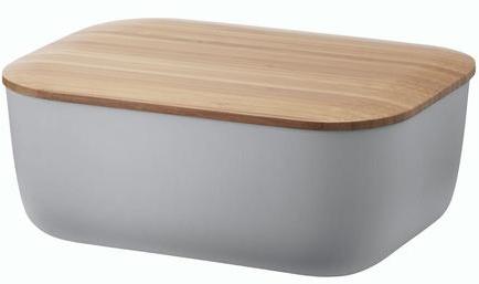 BOX-IT - Beurrier - gris/couvercle en bambou/11,5x