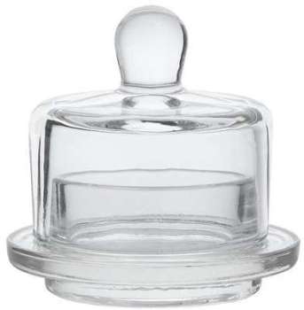 Athezza - Beurrier individuel en verre avec couvercle Athezza - Beurrier individuel