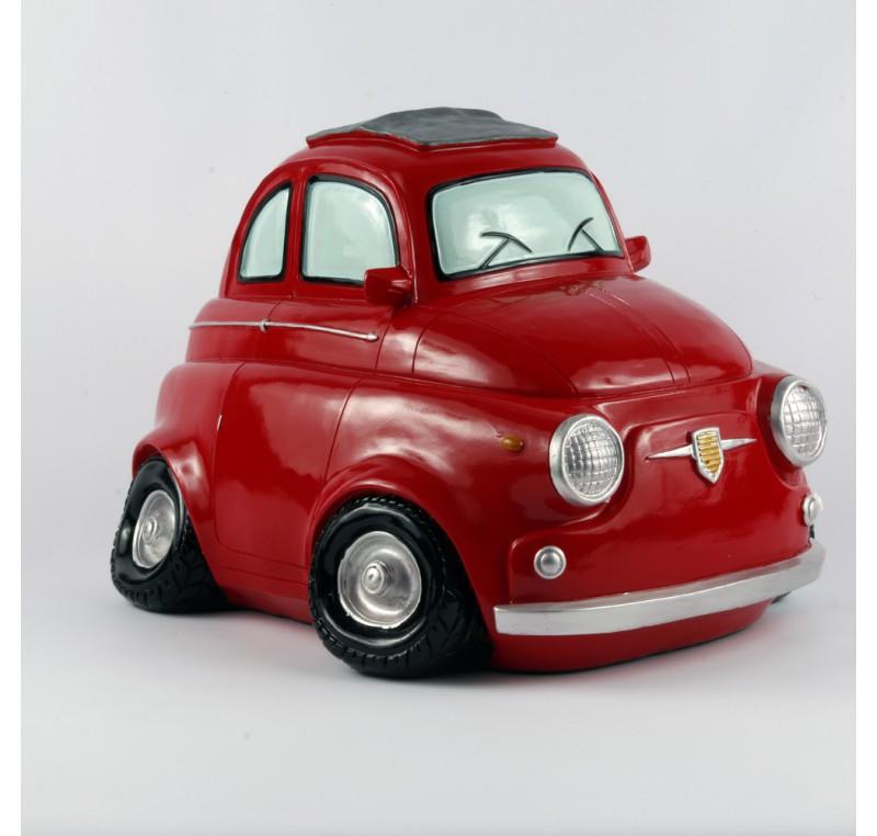 FIAT 500 tirelire rouge Grand Modèle FIAT 500 tirelire rouge Grand