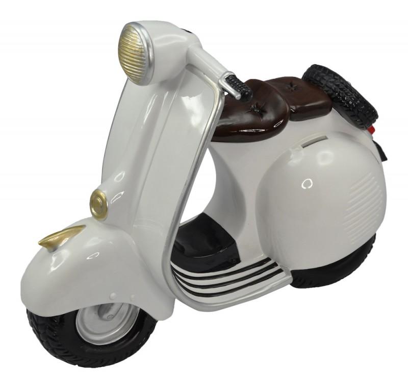 Tirelire vintage SCOOTER Blanc ou Rouge 47 cm Tirelire vintage SCOOTER Blanc