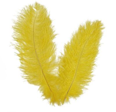Plumes de blondine - 30 à 40 cm - Lot de 5 - Jaune