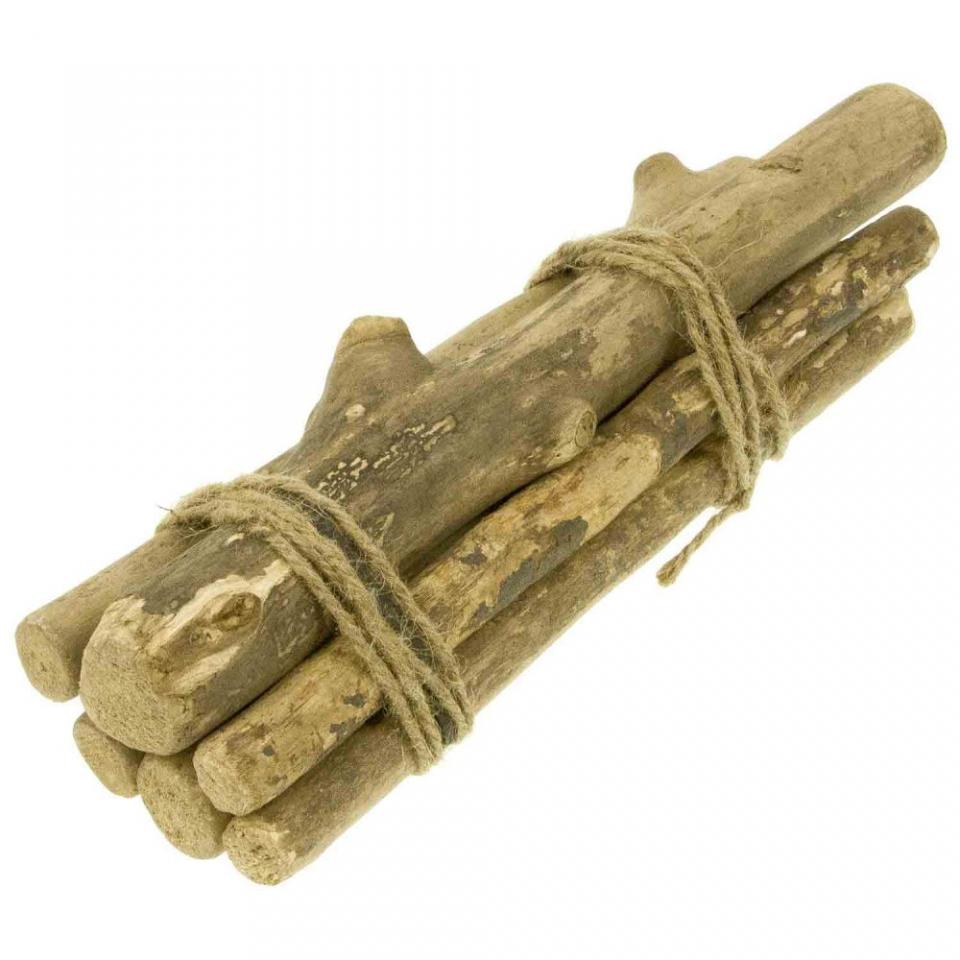 Fagot de 6 gros bâtons de bois flotté - 30 cm