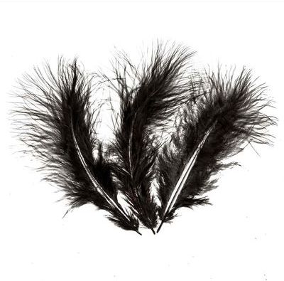 Plumes de marabout - 12 à 18 cm - 5 grammes - Noir