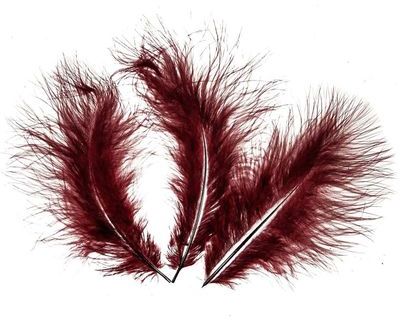 Plumes de marabout - 12 à 18 cm - 5 grammes - Prun