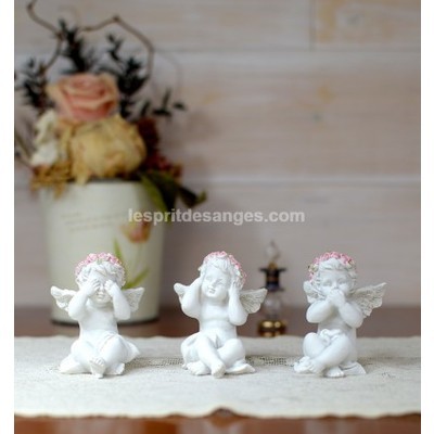 Les trois anges de la sagesse.Figurines décorative