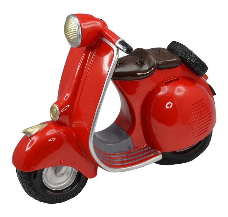 Tirelire vintage SCOOTER Blanc ou Rouge 47 cm Tirelire vintage SCOOTER Blanc