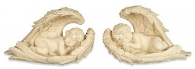 Deux anges dormant dans les ailes. Le poids de le