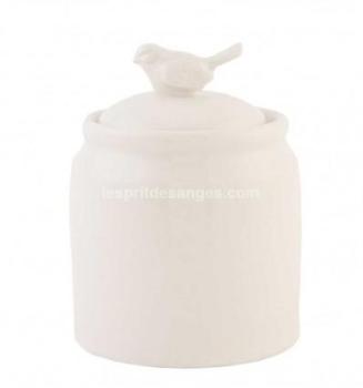 Pot en faïence à loiseau 15 cm Taille: Ø 10*15 cm