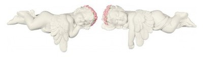 Deux anges rêvant allongés. Chaque ange mesure 16