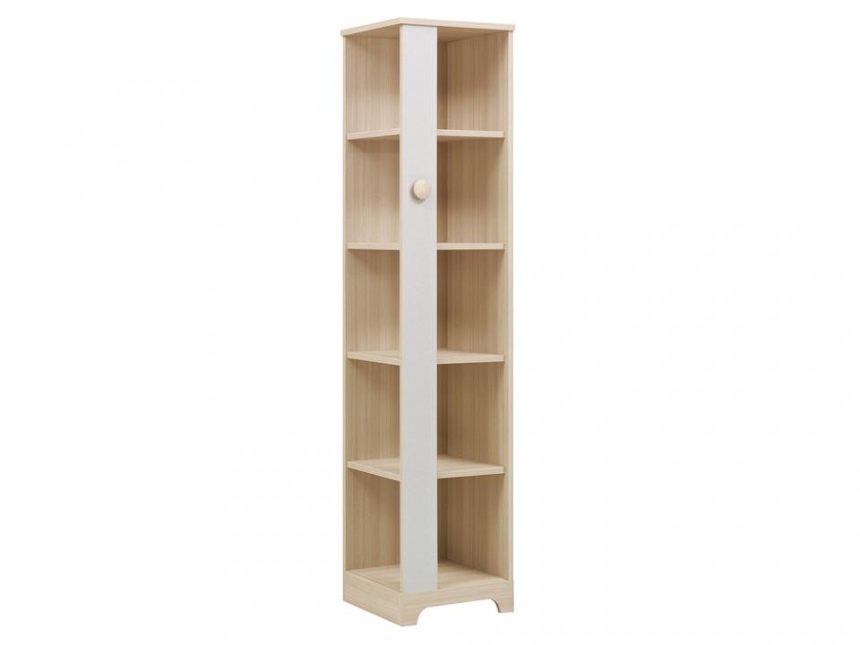 Bibliothèque d angle 4 étagères décor chêne L39cm OLYMPE Bibliothèque d angle 4 étagères