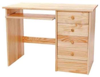 Bureau 4 tiroirs et réglette informatique 70x105x50 Bureau 4 tiroirs et réglette