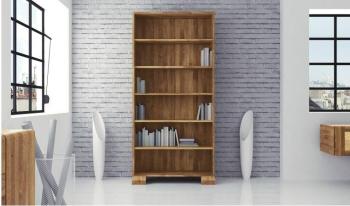 Bibliothèque en chêne massif avec 5 étagères Tokyo Bibliothèque en chêne massif