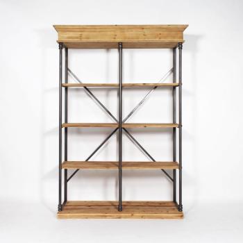 Etagère industrielle bois et métal