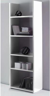 Bibliothèque étagère blanc 5 étagères - Mirko