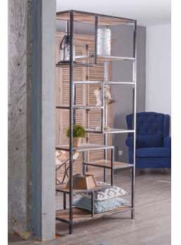 Grande étagère de rangement bois massif 90 cm Loft Grande étagère de rangement