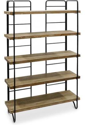 Bibliothèque de style industrielle Bois naturel