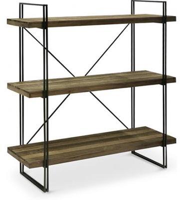 Bibliothèque en bois et en métal de style industri
