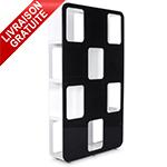 Etagère design double face DAMIER laque blanc - Me
