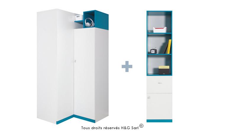 Bibliothèque design ado pas cher JOLLY Mobilier ch