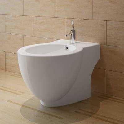 VidaXL Bidet rond à poser en céramique sanitaire b