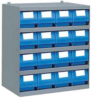 Casier 16 bacs tiroirs plastique profondeur 50 cm Casier 16 bacs tiroirs plastique