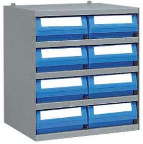 Casier 8 bacs tiroirs plastique Multibox profondeur Casier 8 bacs tiroirs plastique