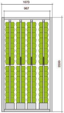 Meuble stockage 120 blocs tiroirs coulissants Meuble stockage 120 blocs