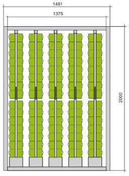 Meuble stockage 150 blocs tiroirs coulissants Meuble stockage 150 blocs