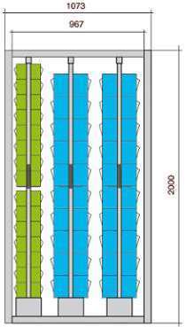 Meuble stockage 70 blocs tiroirs coulissants Meuble stockage 70 blocs tiroirs
