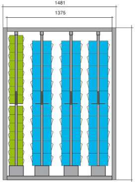 Meuble stockage 90 blocs tiroirs coulissants Meuble stockage 90 blocs tiroirs