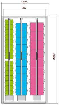 Meuble stockage 66 blocs tiroirs coulissants Meuble stockage 66 blocs tiroirs