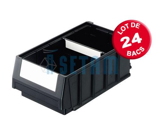Carton 24 bacs tiroirs antistatiques L 16 x P 30 cm Carton 24 bacs tiroirs antistatiques