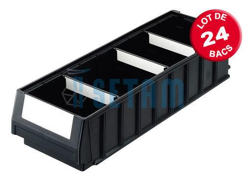 Bac tiroir plastique antistatique L 16 x P 50 cm (carton Bac tiroir plastique antistatique