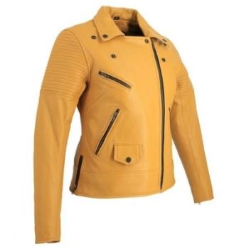 Blouson cuir moto femme Soubirac Suzy Safran