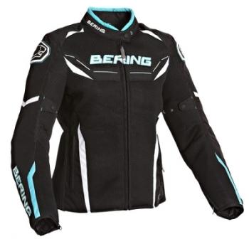 Blouson moto Bering Lady Scream Noir Blanc Bleu CE