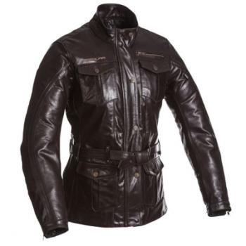 Veste moto cuir Segura Lady Havana Marron CE