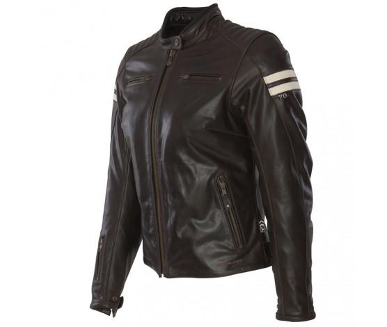 BLOUSON RETRO MARRON BEIGE
