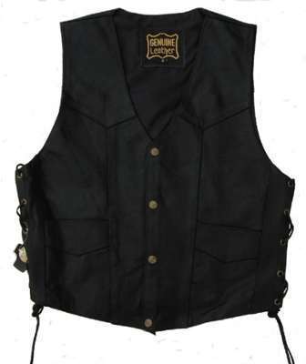 Kc501 GILET bolero cuir noir KARNO-MOTORSPORT biker Kc501 GILET bolero cuir noir