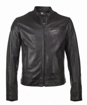 Blouson cuir homme noir 100543