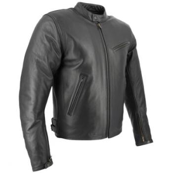 Blouson cuir moto Soubirac Enzo Noir