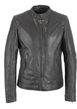 Blouson cuir homme gris fonce Oakwood 62058 st