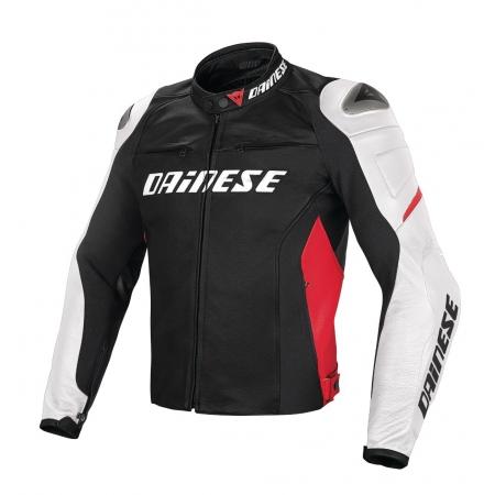 Blouson Dainese Racing D1 Pelle noir/blanc/rouge 8