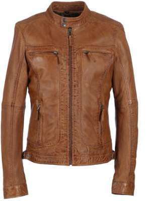 Blouson cuir homme cognac Oakwood 60901 agneau
