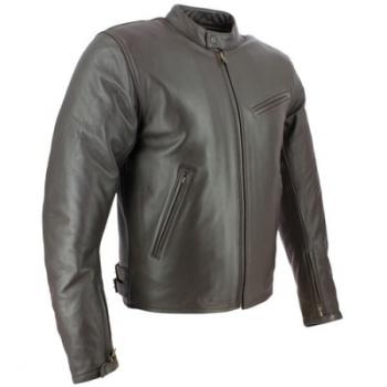 Blouson cuir moto Soubirac Enzo Marron