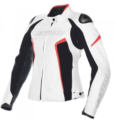 BLOUSON LADY RACING D1 BLANC FLU