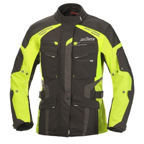 Veste moto femme Buse Torino Evo Noir Jaune Fluo