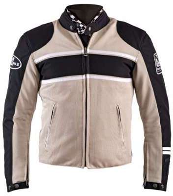 BLOUSON HELSTONS WINNER TEXTILE BEIGE-NOIR